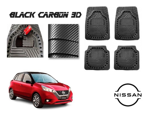 Tapetes Premium Black Carbon 3d Nissan Nuevo March 21 A 23