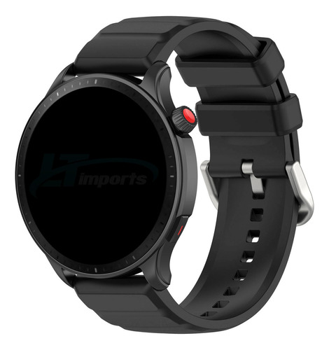 Pulseira 22mm Classica Compativel Com Amazfit Gtr 4 Cor Preto