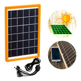 Carregador De Celular Movel Placa Solar 6w Portátil 5 Em 1