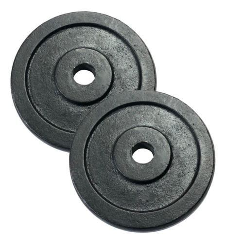 Par Discos 5 Kg 30mm Macizo Fundición Pesas Premium Gym Fit