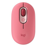 Logitech Pop - Ratón - Emoji Personalizado Inalámbrico Rosa