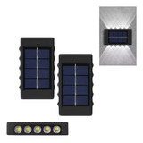 Pack X 2 Lampara Solar Led Exterior Aplique Premium