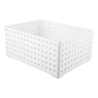 Miniso Organizador Apilable De Plástico Blanco 28x12 Cm