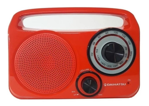 Radio  Daihatsu Audio D-rp400 Analógico 220v Portátil Color Rojo