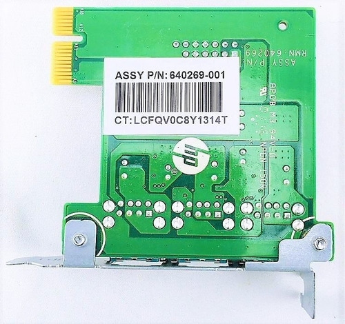 Hp Card 640269-001 3 Puertos Usb 12v Pci Express Bajo Perfil