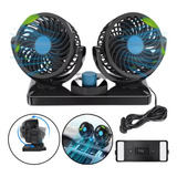 360 Grados Doble Ventilador Para Auto Carro Coche 12v