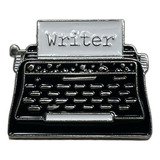 Pin Prendedor De Acero Inoxidable Broche Para Hombre Sarosa Color Maquina Writer