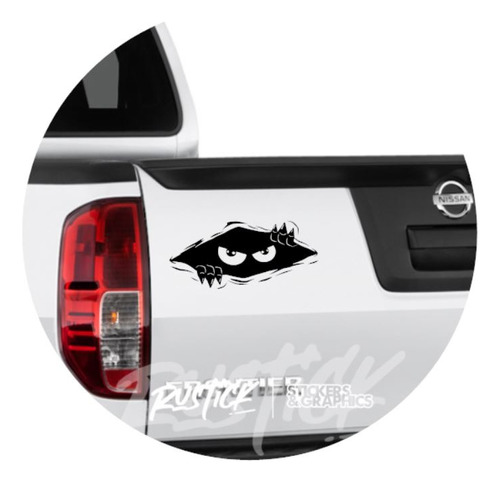 Calco Sticker Monstruo Oculto Monster Vinilo Autos 20cm