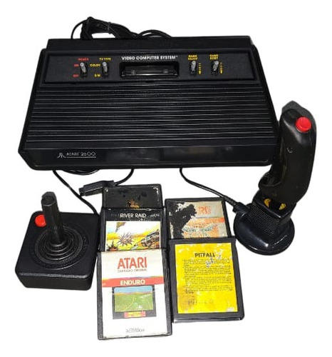 Console Atari 2600 C/ Controle +jogos +completo