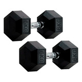 Set De Mancuernas Hexagonal 2 De 6kg Entrenamiento Maciza