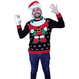 Suéter Navideño De Santa Claus Divertido Ugly Sweater Santa