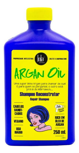 Shampoo Reconstructor Reparador Cabello Argan Oil Lola 250ml