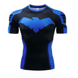 Playeras Licra Compresión Nightwing Batman Marvel Fitness