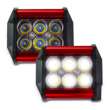 Par Faro 6 Hiper Led 4x2 Aux. Dually C/est Carcasa De Color 