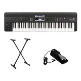 Teclado Sintetizador Korg Krome 73 Com Suporte E Pedal Kit