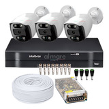 Kit Cftv 3 Câmeras Segurança Intelbras Dvr 4ch