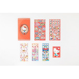  Sobre De Stickers Calcomanias Hello Kitty Sobre Rojo Sanrio