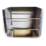 Suporte Churrasqueira Inox E Barra De Inox 50cm Churrasco