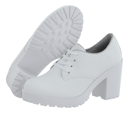 Oxford Feminino Verniz Salto Tratorado Cr Shoes 1710