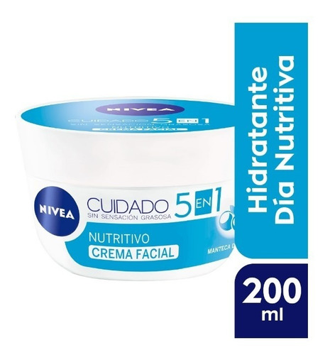 Crema Facial Nutritiva 5 En 1 Nivea 200 Ml