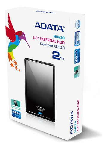 Disco Duro Externo 2tb Adata Hv620s Portatil Usb 3.0 Delgado