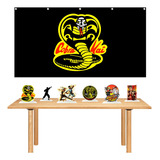 Kit Cobra Kai Painel + 6 Displays Aniversário Festa Decor