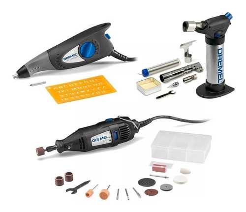 Dremel 200 + Grabador + Versaflame +  28 Accesorios Frecuencia 60 Hz