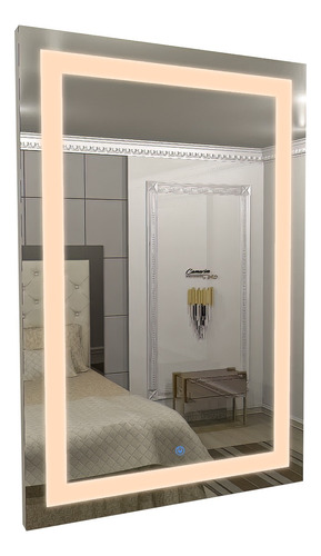 Espelho Decorativo Led 80x70 Botão Touch Banheiro Decoração