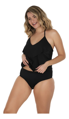 Malla Tankini Conj Forrada Volado Vedetina Innocenza 7112