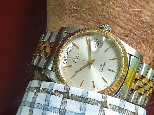 Bulova President Automatic Eta 2834 2 Swiss Made Raro Lindo 