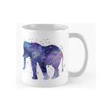 Taza Elefante Pintura A La Acuarela Calidad Premium