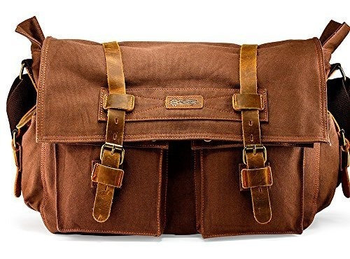 Gearonic 14 15 17 Mens Messenger Bag Laptop Satchel Vin...