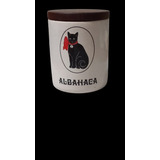 Especieros Porcelana Con Logo  Gato Negro  Con Tapa  Madera