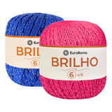 Barbante Brilho Euroroma Nº6 Ouro E Prata - 406m/400g