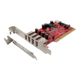 Ableconn Pci-ub124 Usb 3.0 4-port Low Profile Pci Host Adapt