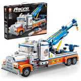 Cdymkf Road Rescue Vehicle With Crane Toy Model Building Set