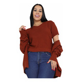 Casaco E Blusa Feminino Conjunto Twinset Outono Inverno