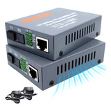 2pzs Convertidores Fibra Óptica Medios10/100 Ethernet 25km