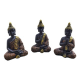 Enfeite Decoração Buda Estatueta Hindu Altar Conjunto 3un