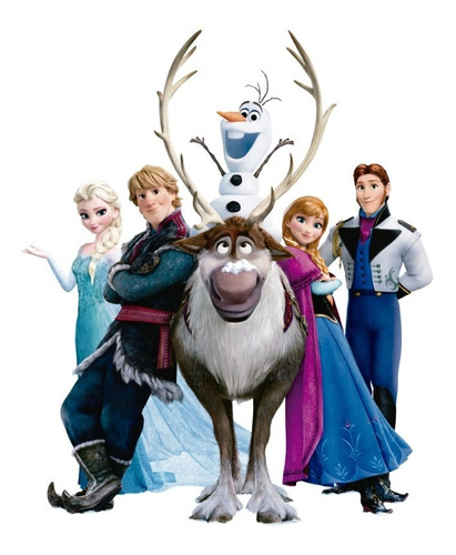 Decoración Cuarto Infantil Vinil Princesas Frozen 72x60