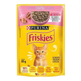 1 Sachê Ração Úmida Friskies Gatos Filhotes Carne 85g