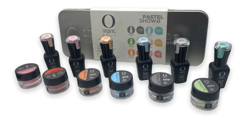 6 Colores De Gel Esmaltes + 6 Glitters  By Organic Nail No2