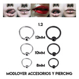 Piercing Nariz Oreja Septum Helix Tragus  Pack 24 Bcr Aros