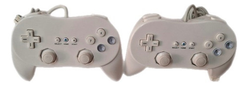 Controle Wii Classic Pro Branco  O Par Usado Ler Descrição 