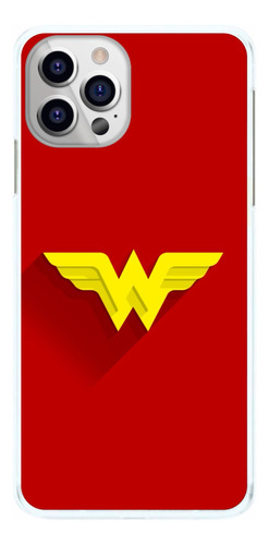 Capinha Mulher Maravilha Logo Fundo Vermelho Capa Celular