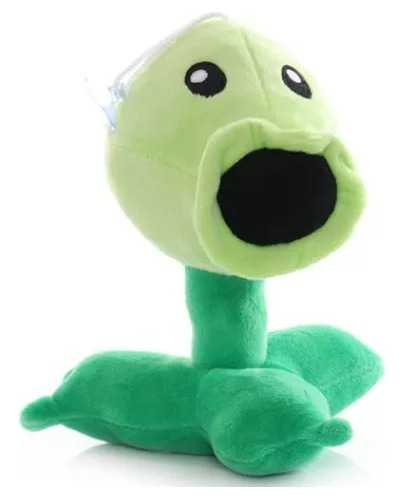 Lanzaguisantes Verde Plantas Vs Zombies Suave Bordado 24 Cm