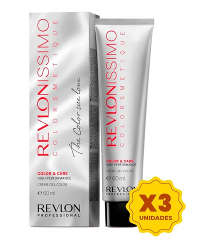 Kit X3 Tintura Revlonissimo Colorsmetique 60grs Revlon 