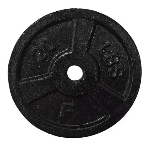 Disco 20lb Hierro Mancuerna Barra Pesa Gym 2.5cm Centro