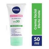 Crema Facial Efecto Mate  Fps 30 En Gel 50 Ml Ts