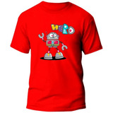 Camisa Infantil Estampada Robô Roupa De Menino 1 2 4 6 Blusa